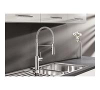 Mitigeur de cuisine BLANCO CATRIS-S - bec orientable 360ø - douchette flexible double jet - chromé