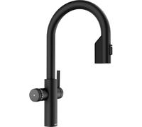BLANCO CHOICE Icona-C Robinet de cuisine tout-en-un en acier inoxydable noir mat sans unité de traitement de l'eau CHOICE.ALL Eau froide calme, moyenne, pétillante et bouillante 16 x 28,2 x 45,1 cm