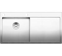 BLANCO CLARON 5 S-IF | Edelstahl | Einbauart: Einbau von Oben & Flächenbündig | Hauptbecken links | für 50 cm breite Unterschränke | Widerstandsfähig gegenüber Kratzern