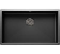 BLANCO CLARON 700-U Dark Steel Edition Évier en acier inoxydable | Type de montage : sous-plan | Pour armoires inférieures de 80 cm de large | Résistant aux rayures | Grand volume de bassin