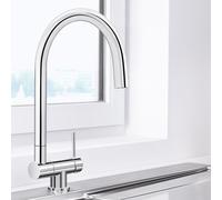 Blanco Coressa Mitigeur de cuisine à installer sous une fenêtre, pivotant, 521543,