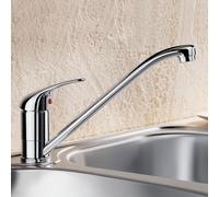 BLANCO DARAS - Mitigeur Basse Pression pour la Cuisine - Modèle Compact d'Entrée de Gamme au Design Classique avec Bec Haut et Long - Chromé - 519723