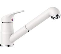 BLANCO DARAS-S - Mitigeur Haute Pression pour la Cuisine - Modèle Compact d'Entrée de Gamme au Design Classique avec Douchette Extensible -Blanc - 517735