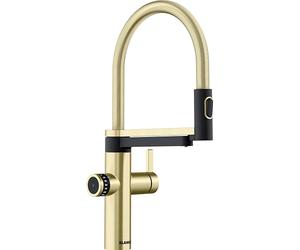 BLANCO drink.filter EVOL-S Pro Satin Gold | Système de traitement de l'eau | Eau filtrée raffinée | Réglage de la quantité Click & Touch | Bec séparé pour l'eau filtrée | Robinetterie