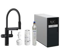 BLANCO Drink.soda EVOL-S Pro 526633 Système de soda multifonction avec eau silencieuse, moyenne et pétillante 6 réglages de débit Noir mat