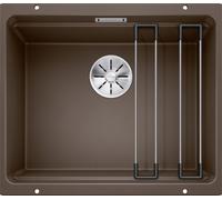 BLANCO ETAGON 500-U - Évier de Cuisine en Granit pour Meubles Bas de 60 cm de Large - Sous Plan - SILGRANIT - Marron - 522236