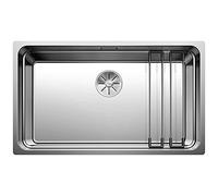 BLANCO ETAGON 700-IF - Évier de Cuisine en Inox pour Meubles Bas de 80 cm de Large - Avec Fond Plat IF - Inox Finition Satinée - 524272