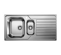 BLANCO évier 1 bac et demi + égouttoir BLANCODINAS 6 S 1328105 (évier sur la gauche - Acier Inox)