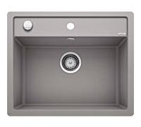 Blanco évier 514770 60,5 x 50 cm, PuraDur alumétallique, télécommande de vidange avec commande rotative
