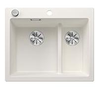 Blanco évier 523700 61,5 x 51 cm, PuraDur blanc , réversible, télécommande de vidange avec commande rotative