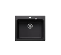 blanco evier à encastrer 60cm silgranit noir 525941