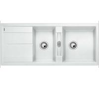 blanco evier à encastrer 80cm manuel blanc avec siphon 513260 blancometra 8s