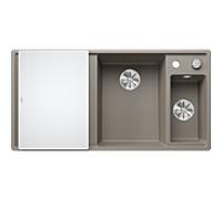 Blanco Évier AXIA III 6 S 523480 100x51cm, PuraDur tartufo, droite, avec planche à découper en verre