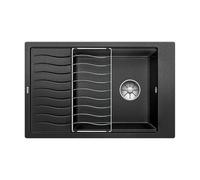 Blanco Évier Elon XL 6 S PuraDur Silgranit 78x50 cm réversible + égouttoir inox Noir