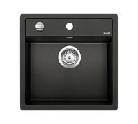 Blanco Évier Dalago 5 Silgranit PuraDur 51,5x51 cm Noir – vidage automatique pour meuble 50 cm
