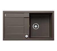 BLANCO METRA 5 S - Évier de Cuisine Rectangulaire en Granit pour Meubles Bas de 50 cm de Large - Égouttoir Intégré - SILGRANIT - Marron - 515041