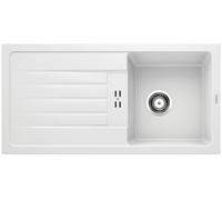BLANCO FAVUM 45 S - Évier Moderne à Encastrer en Granit - Modèle d'Entrée de Gamme SILGRANIT pour Meubles Bas de 45 cm de Large - Blanc - 524229