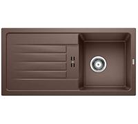 BLANCO FAVUM 45 S - Évier Moderne à Encastrer en Granit - Modèle d'Entrée de Gamme SILGRANIT pour Meubles Bas de 45 cm de Large - Marron - 524232