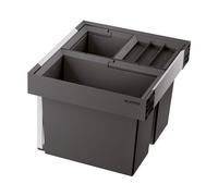 BLANCO FLEXON II low 50/3 | Système de déchets | pour armoires inférieures de 50 cm de large | Système de montage dans les tiroirs | 1 x 19 litres et 2 x 8 litres | 1 x couvercle de seau de 8 l |