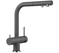 Blanco x Fontas-S II - Grey of The Rock Robinet d'évier de cuisine en granit (Silgranite) avec bec extractible rock-525207, Schlauchbrause