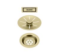 BLANCO Kit de vidange et trop-plein 203476 pour bac simple – Or satiné