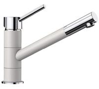 BLANCO KANO - Robinet Mitigeur Monocommande Bicolore pour la Cuisine - Plage de pivotement à 360° - Chrome / Blanc - 525030