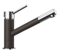 Blanco Robinet mitigeur monocommande de cuisine KANO – Bicolore, pivot 360° – Chrome/Marron 525033