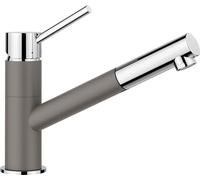 BLANCO Kano-S Gris volcanique/chrome | Basse pression | Avec tuyau extractible | Clapet anti-retour | Cartouche en céramique | Qualité de l'eau sûre et économie d'eau