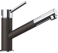 BLANCO KANO-S - Robinet Mitigeur Monocommande Bicolore pour la Cuisine avec Douchette Extensible - Chrome / Marron - 525043