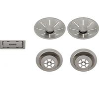 Blanco Kit Bonde et Trop-plein Pour Double Évier Satin Platinum 207410