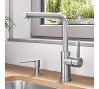 Blanco Lanora Mitigeur de cuisine à installer sous une fenêtre, basse pression, pivotant, 526181,