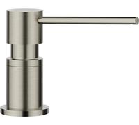 BLANCO LATO Distributeur de Liquide Vaisselle Satin Platinum, Compatible avec Tous Les robinets de Cuisine Blanco, Facile à remplir par Le Haut, Distributeur de Savon, Trou de 35 mm nécessaire,