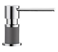 Blanco Distributeur LATO – Gris rocher/chromé – Compatible robinets Blanco – Trou 35 mm
