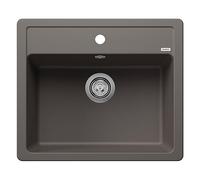 BLANCO Legra 6 Évier en granit gris volcanique SILGRANIT Type de montage : montage par le haut | Pour armoires inférieures de 60 cm de large | Grand volume de bassin pour une utilisation optimale |
