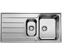BLANCO LEMIS 6 S-IF - Évier de Cuisine en Inox pour Meubles Bas de 60 cm de Large - Cuve à Fond Plat IF et Bac à Restes - 523033