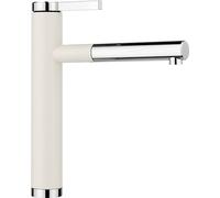BLANCO LINEE-S blanc/chromé - Haute pression - Avec tuyau extractible - Clapet anti-retour - Cartouche en céramique - Qualité de l'eau sûre et économie d'eau