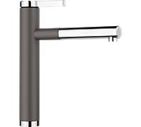 Blanco Linee -s Mélangeur de cuisine 518804 extensible, SILGRANIT look rock gris / chromé