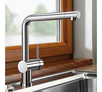 Blanco Linus Mitigeur de cuisine à installer sous une fenêtre, basse pression, pivotant, 514277,