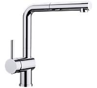 BLANCO Linus-S 514016 Robinet de Cuisine avec Bec Extractible et Levier à Gauche Haute Pression Chromé