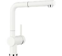 BLANCO LINUS-S - 516692 - Robinet de Cuisine D’Aspect SILGRANIT avec Bec Extractible - Haute Pression - Blanc