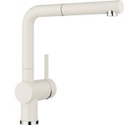 BLANCO LINUS-S Robinet de cuisine en blanc doux, haute pression, avec tuyau extractible, clapet anti-retour, cartouche en céramique, qualité de l'eau garantie et économie d'eau