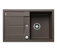 BLANCO METRA 45 S - Évier de Cuisine Rectangulaire en Granit pour Meubles Bas de 45 cm de Large - Avec Égouttoir Intégré - SILGRANIT - Marron - 515038