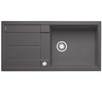 BLANCO METRA XL 6 S - Évier de Cuisine Rectangulaire en Granit pour Meubles Bas de 60 cm de Large - Avec Cuve Extra-Large - SILGRANIT - Gris - 518881