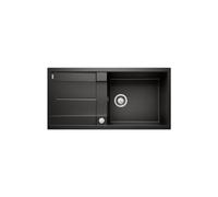 BLANCO METRA XL 6 S | Évier en granit SILGRANIT noir | Type de montage : montage par le haut | réversible | Pour armoires inférieures de 60 cm de large | Grand bac | Surface facile à nettoyer
