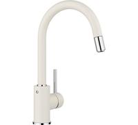BLANCO MIDA-S Blanc doux | Haute pression | Avec tuyau extractible | Clapet anti-retour | Cartouche en céramique | Qualité de l'eau sûre et économie d'eau