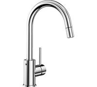 BLANCO MIDA-S - Robinet de Cuisine avec Bec Haut et Douchette Extractible - Haute Pression - Chrome - 521454
