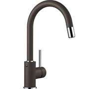 BLANCO MIDA-S - Robinet de Cuisine avec Bec Haut et Douchette Extractible - Haute Pression - Marron - 521461