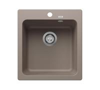 BLANCO NAYA 45 | Évier en granit SILGRANIT tartufo | Type de montage : montage par le haut | Pour armoires inférieures de 45 cm de large | Grand volume de bassin pour une utilisation optimale |