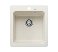 BLANCO NAYA 45 SILGRANIT Meuble de 45 cm à encastrer par le haut sans commande d'écoulement Blanc doux Grand volume de bassin pour une utilisation optimale Surface facile à nettoyer