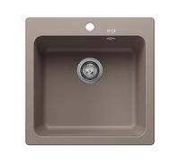 BLANCO NAYA 5 SILGRANIT tartufo Meuble sous-vasque 50 cm à encastrer par le haut sans commande d'écoulement pour une utilisation optimale Surface facile à nettoyer